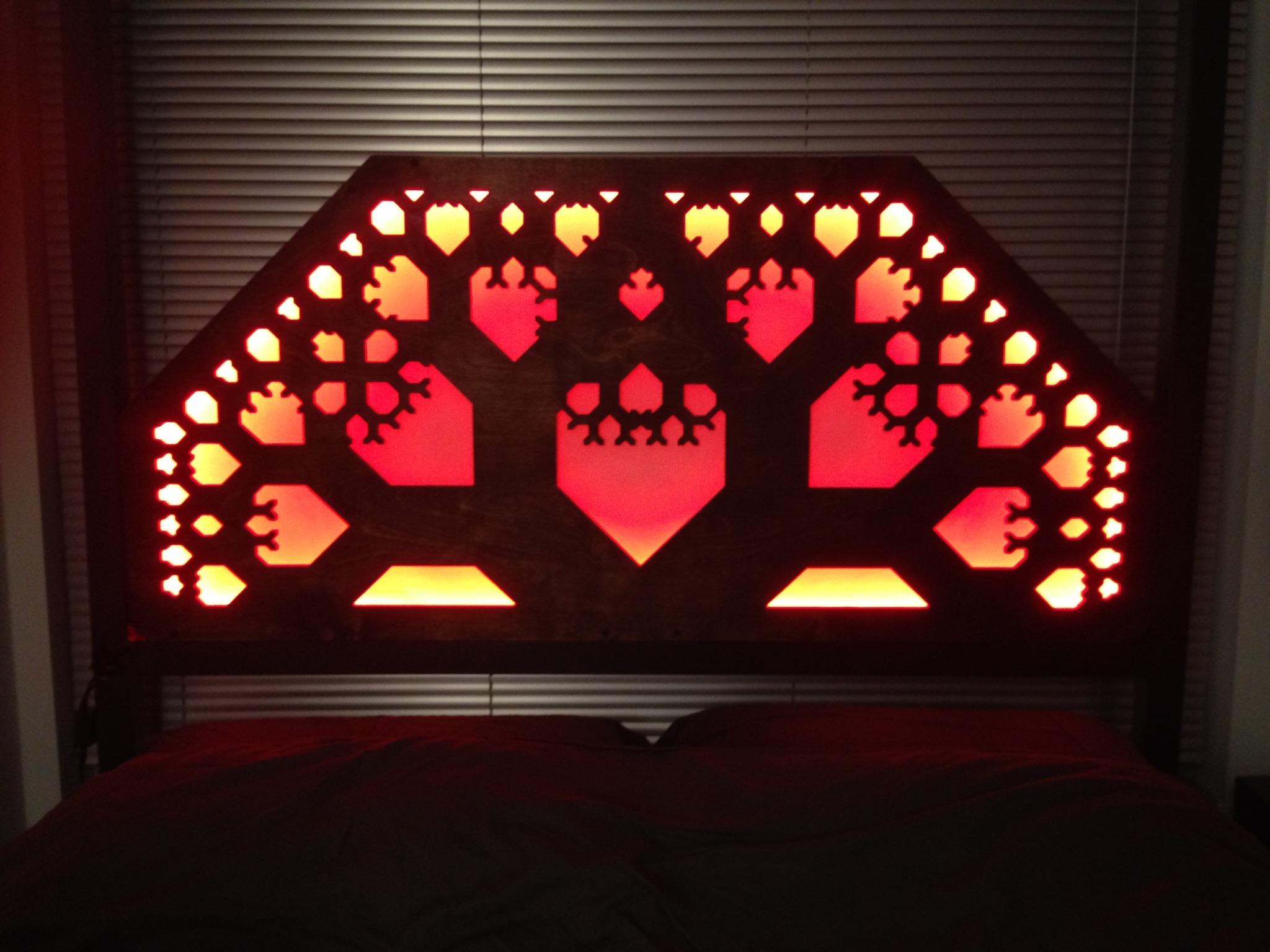CNCed Fractal Headboard